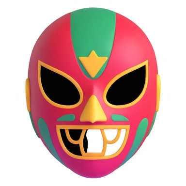 black and yellow luchador mask sticker