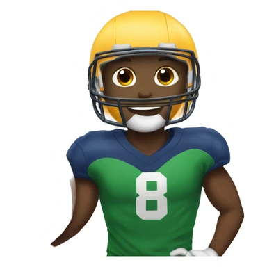 Flag football player  sticker
