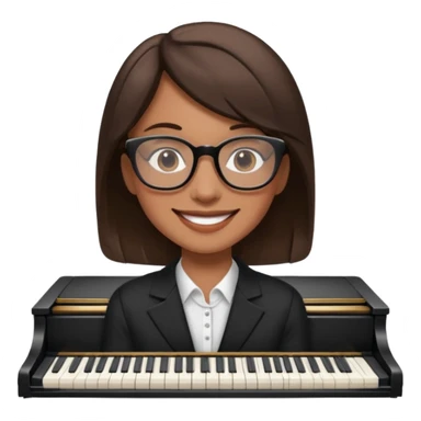 Brunette  glassespianists sticker