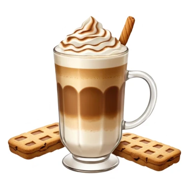 latte con cacao e biscotti  sticker