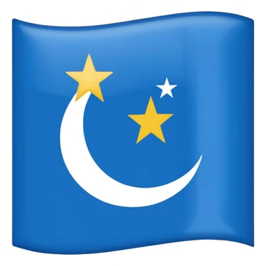 iPhone emoji flag of Uyghuristan (East Turkestan) sticker