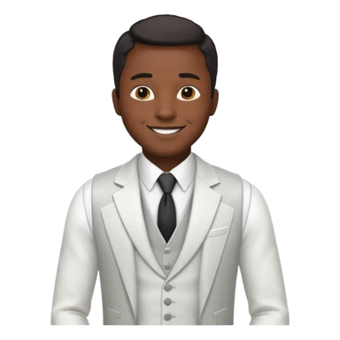 businessman, black skin, white suit vest sticker
