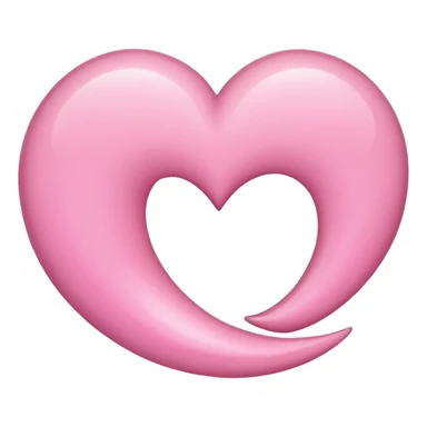 Pink crescent moon heart sticker