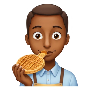 Nose with large nostrils smelling waffles sticker