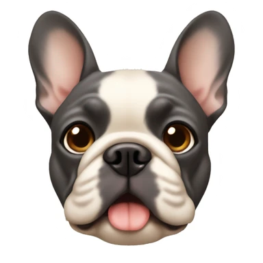 small dark grey and tan french bulldog  sticker