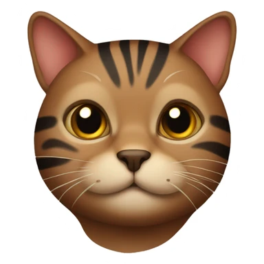 Fat brown stripped cat sticker