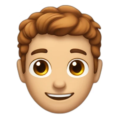 Homme ride chauve avec yeux marrons sticker