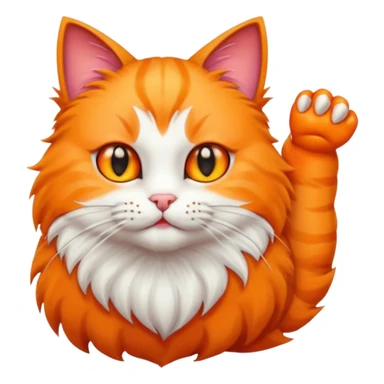 Cat with a claw sticker