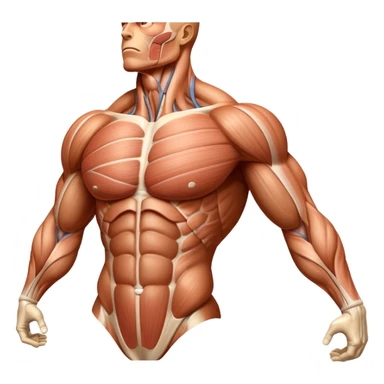 Deltoids muscle anatomy sticker