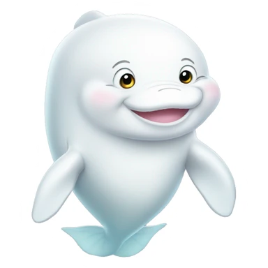 Beluga whale cute no background   sticker