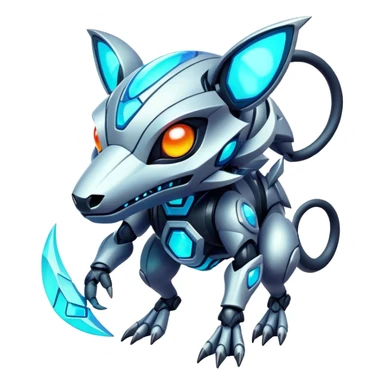  exotic cyber-Protogen-Fakémon-Pokémon-Vernid-creature sticker