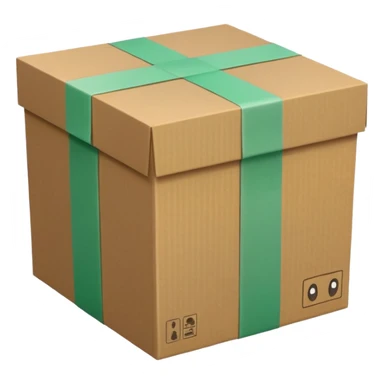 make delivery box in light green color  sticker