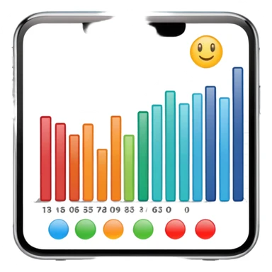 data analyze report chart no technology sticker