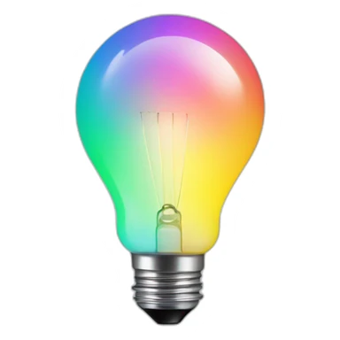 multicolored minimalist colored light bulb sticker