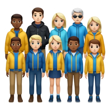 many people with full body effected by light sticker