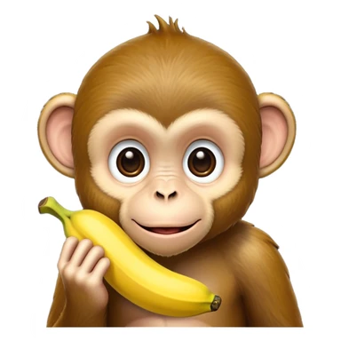 A monkey eating a banana  sticker