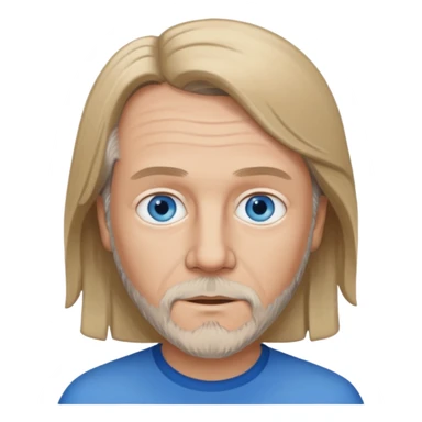 Benny Andersson with blue eyes, dark blonde hair sticker