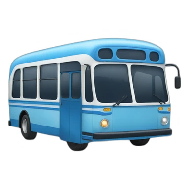 Blue bus sticker