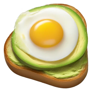 Avocado toast with egg sticker