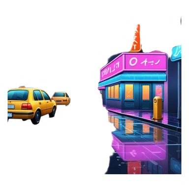 night street in city sticker