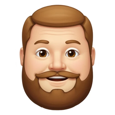 fat Man with beard. sticker