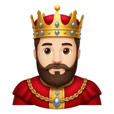 bearded  uncrowned king  red  ROYAL outfit sticker