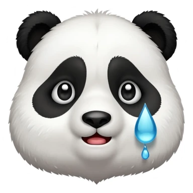 A cute panda emoji crying sticker