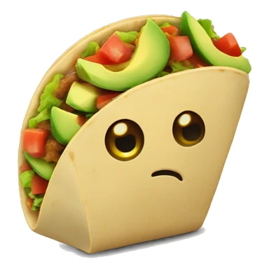 Create a taco wth avocado sticker