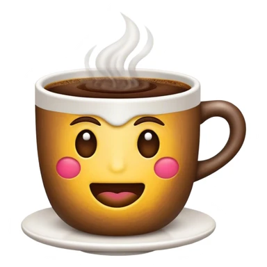 Cinematic Realistic Colombian Coffee Pop Culture Emoji, showcasing a steaming cup of rich, aromatic coffee that epitomizes Colombian culture rendered with detailed textures and warm, inviting lighting. sticker