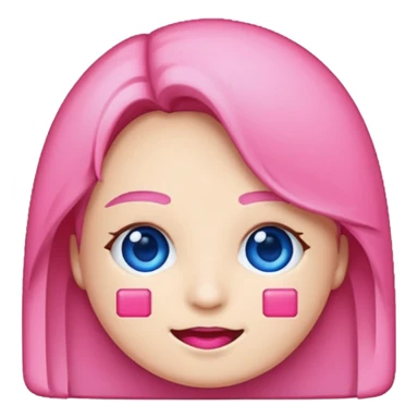 Americano emoji in the form of pink and blue pixels sticker