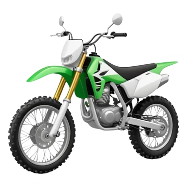 Dirt bike blanche et verte sticker