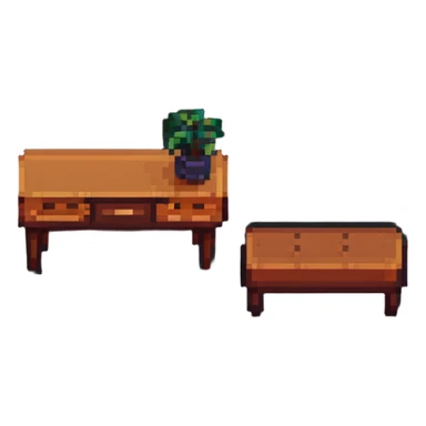 simple furniture design in pixel art style sticker