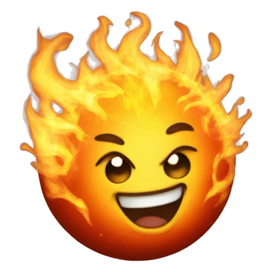 a big ball of fire sticker