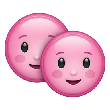 Two pink circles sticker