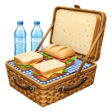 picnic with sandwiches, drinks sticker