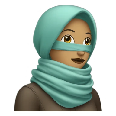 scarf masked woman sticker