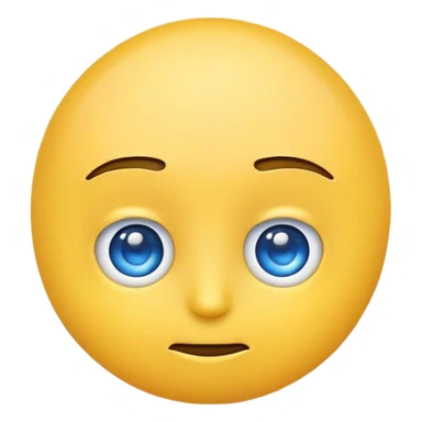 yellow emoji side eyeing with blue eyes sticker