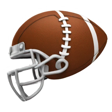 American football emoji with a Happy emoji in it sticker