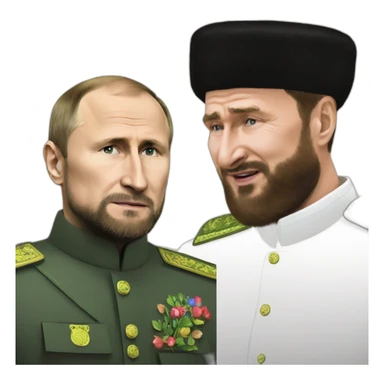 Ramzan kadyrov and putin loves sticker