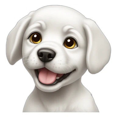 white-small-cute-puppy-dog sticker