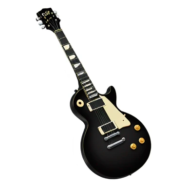 Black gibson les paul guitar  sticker