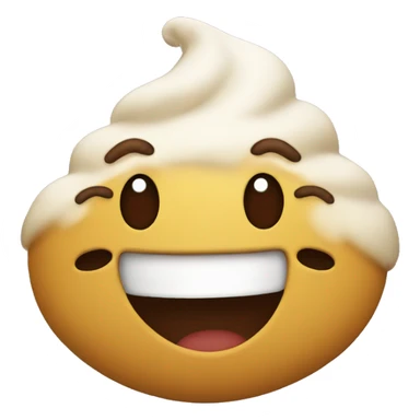 a poo with a smily face sticker