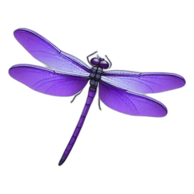 purple dragonfly sticker