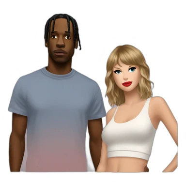 travis scott and taylor swift album cover sticker