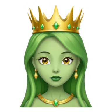alien princess, crown sticker