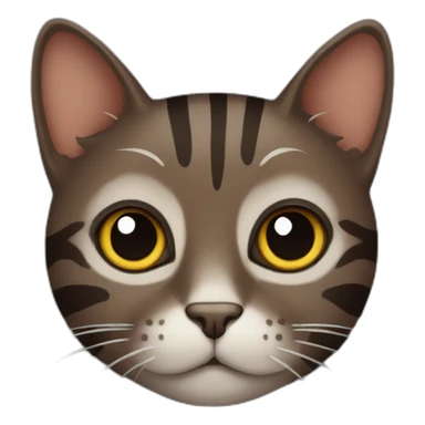 Dark Brown cat with darker stripes sticker
