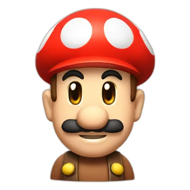 Mario with a mushroom sticker