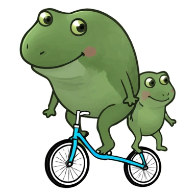 babies riding a unicycle sticker