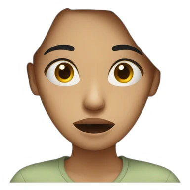 anxious woman sticker