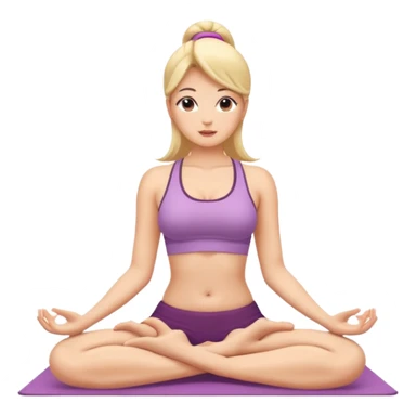 Lady with sexy beautiful body sitting in yoga pose sticker